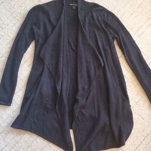 Barefoot Dreams Women's Black Open Cardigan